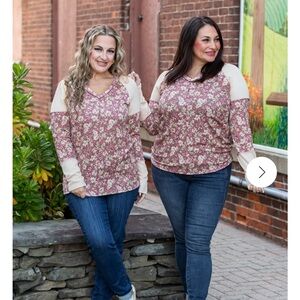 Heimish USA Taupe Ribbed Knit Top from kali rose boutique, fits big